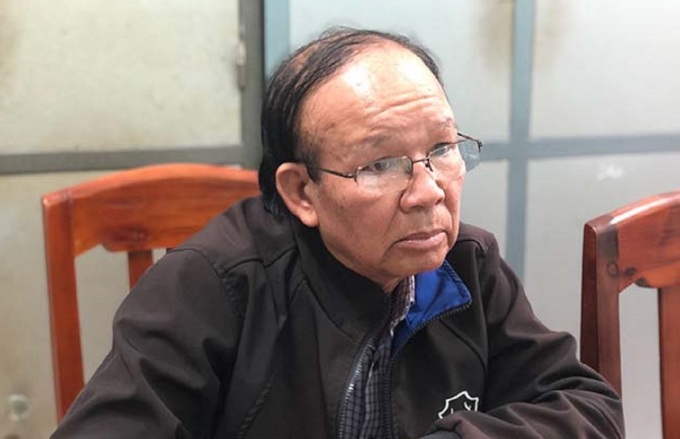 Nghi phạm Nguyễn Trọng Cầm lúc bị bắt. Ảnh: Công an Bình Định